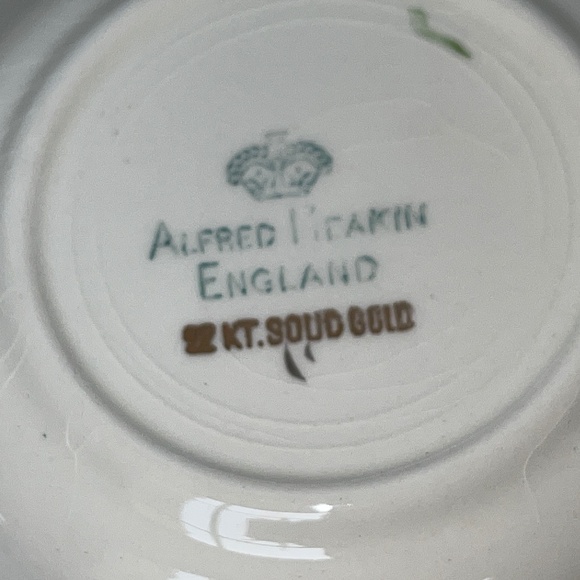 Alfred Meakin fruit bowl, 22K gold & flowers vintage small, desert, EUC. - Picture 13 of 15